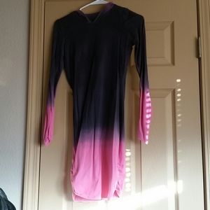 Purple and pink mid thigh sweater